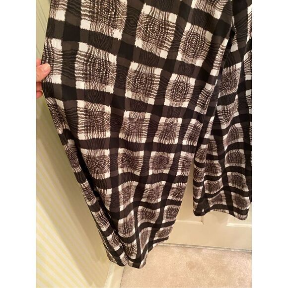 Alice + Olivia Plaid Print Wide Leg Pants size 4 - Picture 4 of 8